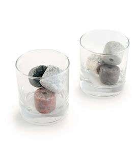 Drink Chiller Granite Stones with Glasses Set
