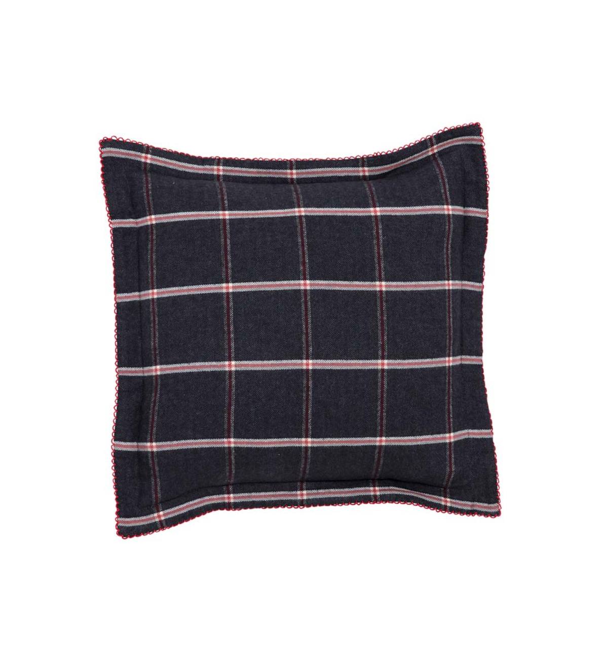 Oxford Flannel Windowpane Organic Pillow Cover