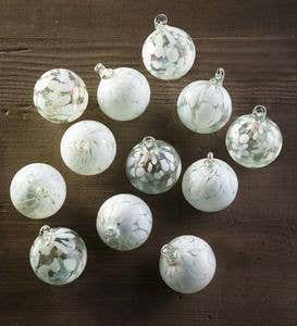 Laguna Recycled Glass Ornaments S/12 Extra Small