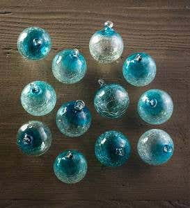 Maya Recycled Glass Sphere Ornaments