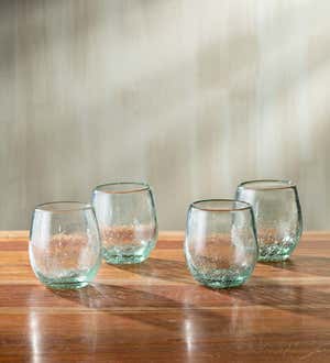 Premium Recycled Stemless Wine Glass, Set of 4