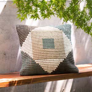 Teal Square Indoor/Outdoor Pillow, 18" Square