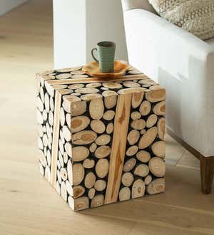 Tiaga Pieced Wood Side Table