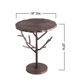 Recycled Metal Branch Side Table