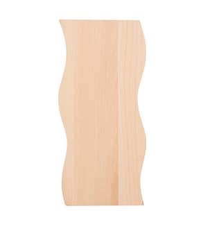 Grooved Beechwood Serving Tray, Wavy