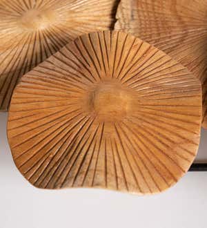 Artisan-Made Wood Mushroom Wall Art