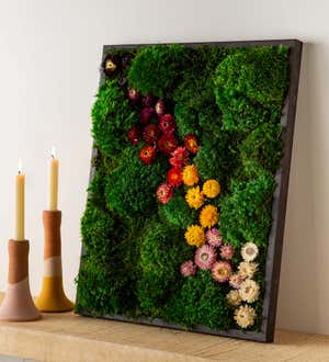 Flower Power Moss Wall Art