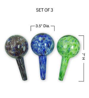 Plant Quencher Glass Watering Globes, Set of 3