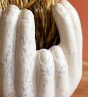 Ceramic Open Hands Vase