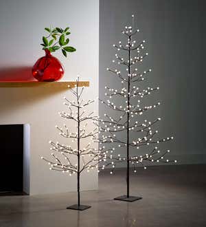 Indoor/Outdoor Small Globe Lighted Tree, 4'H with 160 LED Lights
