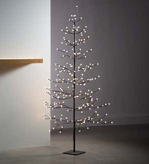 Indoor/Outdoor Small Globe Lighted Tree, 4'H with 160 LED Lights