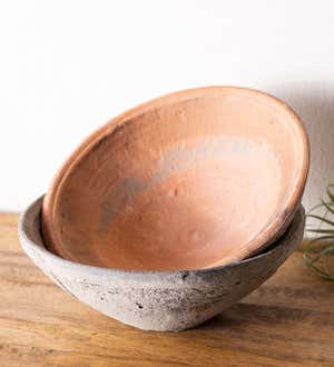 Terracotta Shallow Bowl, Large - Red