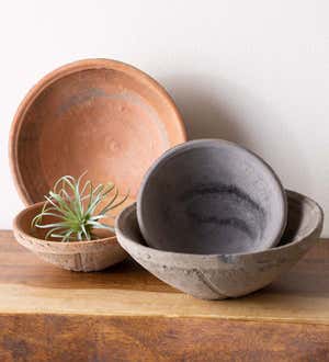 Terracotta Shallow Bowl, Large