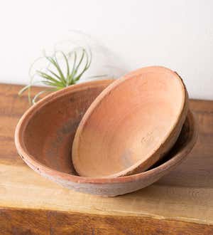 Terracotta Shallow Bowl, Large - Red