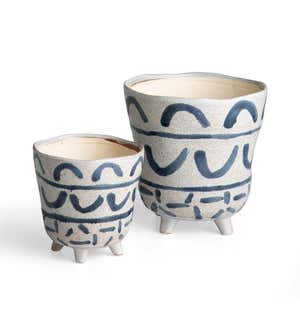 Granada Footed Pots, Set of 2