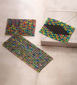 Recycled Black Diamond Flip Flop Mat