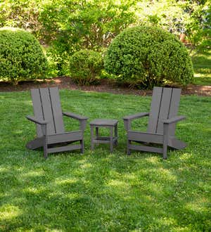 Aria Adirondack Traditional Chair and Table, Set of 3