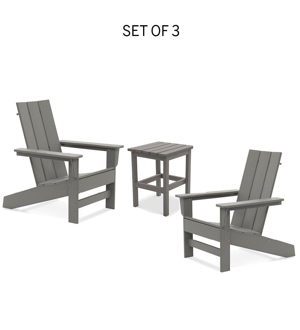 Aria Adirondack Traditional Chair and Table, Set of 3 swatch image