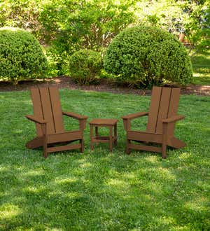 Aria Adirondack Traditional Chair and Table, Set of 3