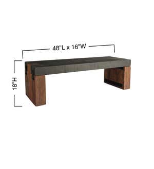 Indoor / Outdoor Reclaimed Two-Tone Block Bench