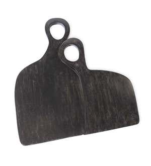 Nested Love Wood Cutting Boards Black, Set of 2