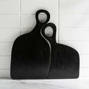 Nested Love Wood Cutting Boards Black, Set of 2
