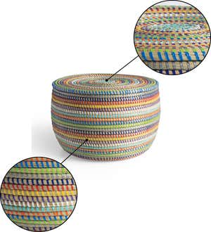 Handwoven Senegal Flat Top Warming Basket