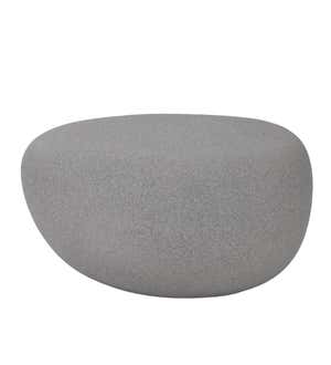 Indoor/ Outdoor River Stone Cast Coffee Table, Small