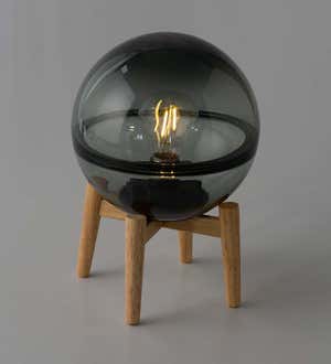 Globe Glass Desk Light with Stand