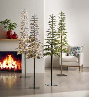 Indoor/ Outdoor Twinkle Lighted Alpine Tree Collection