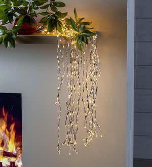 All-Weather Silver Cascading Lights, 6.5'