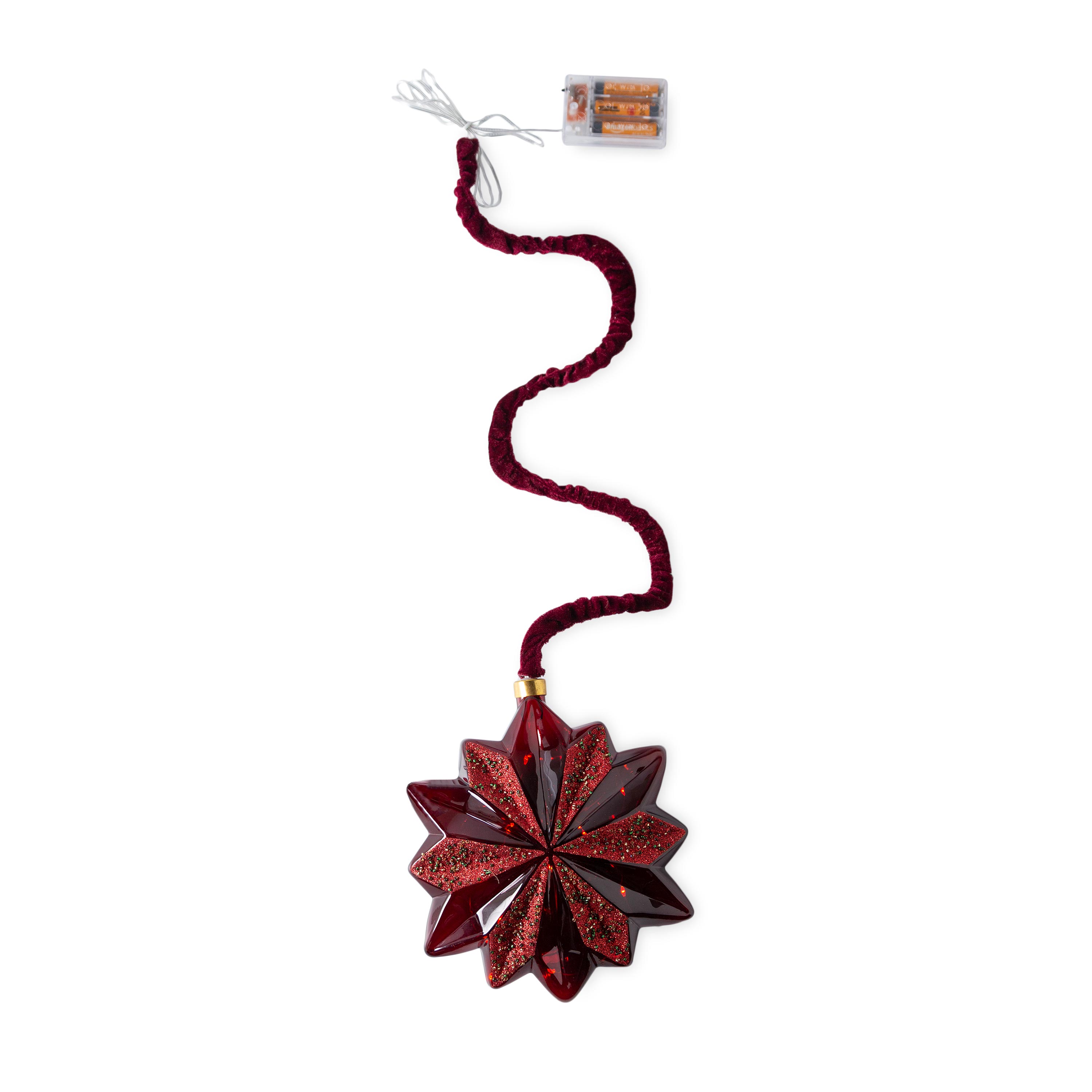 All-Weather Holiday Hanging Glass Star Light swatch image