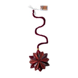 All-Weather Holiday Hanging Glass Star Light