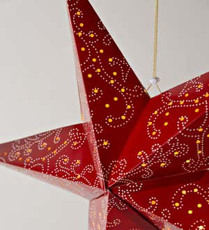 Hanging Lighted Paper Star Lantern