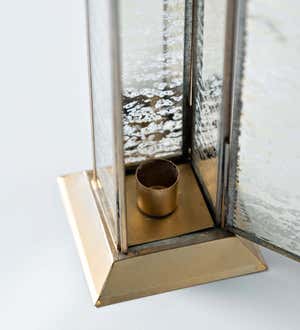 Slender Mercury Glass Lantern, Medium