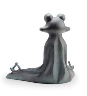 Sitting Yoga Frog Garden Sculpture
