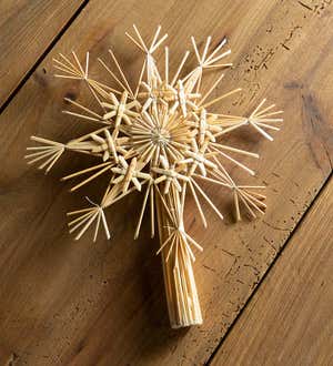 Wheat Straw Star Tree Topper Stunning Design-fits All Trees Tree Topper  Handmade Craft Natural Tree Decoration Christmas Decor Straw 