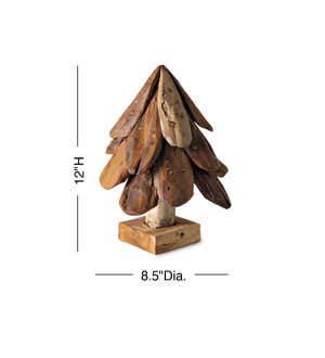 Driftwood Teak Holiday Tree Collection