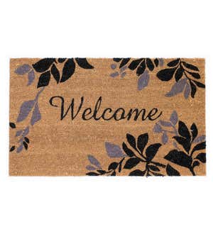 Welcome Foliage Coir Entryway Doormat