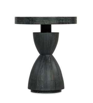 Black Hourglass Pedestal Table