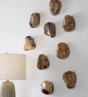 Pebbles Wood Wall Decor, Set of 9