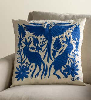 Otomi Mexican Embroidered Animal Stitched Pillow Cover