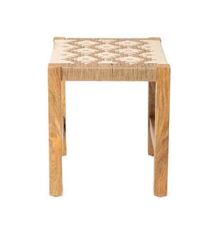 Handwoven Bench and Stool, Set of 2