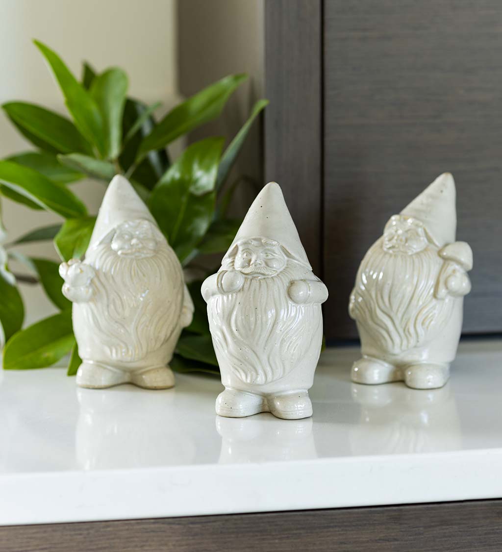 Ceramic Gnomes, Set of 3