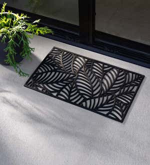 Tropical Leaf Rubber Doormat