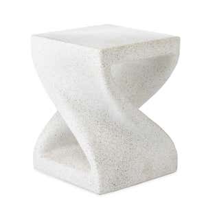 Outdoor White Twist Side Table