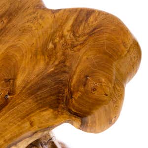 Handcrafted Teak Mushroom Accent Table