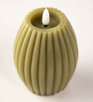 Indoor/ Outdoor LED Carved Waxed Candles