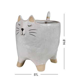Cat Ceramic Planter