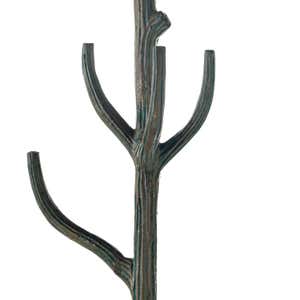 Metal Tree Branch-Inspired Coat Rack with Patina Finish